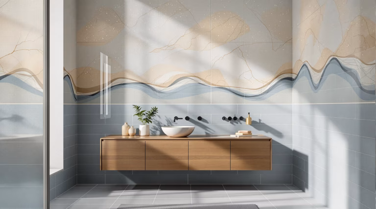 Łazienka płytki do połowy ściany - inspiracje i porady 6 100014046 1741930616