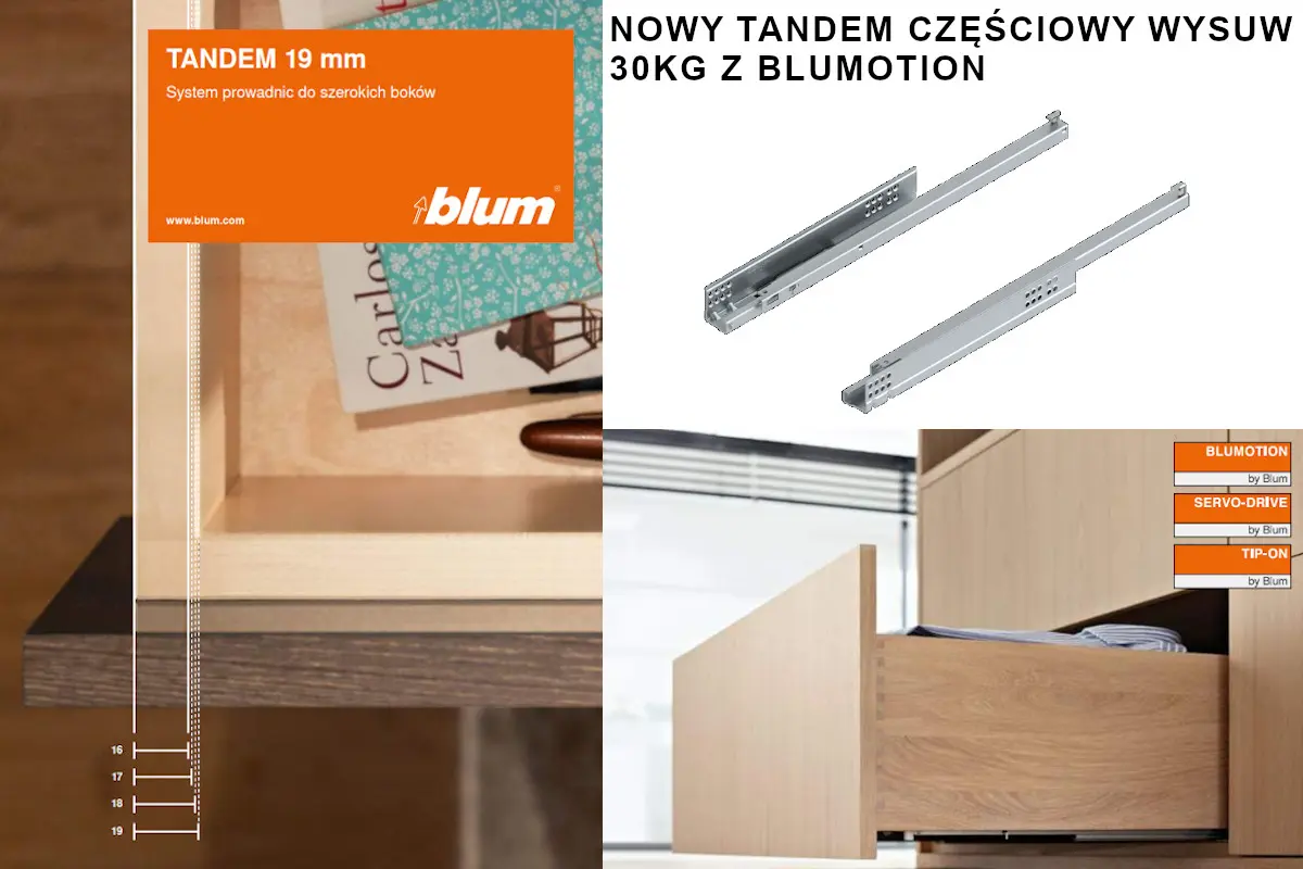 blum 550f3500b tandem blumotion czesciowy wysuw 3